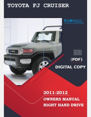 toyota fj cruiser 2011-2012 owners manual